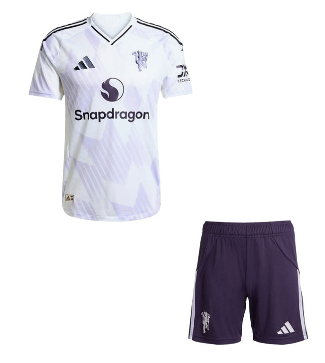 25/26 Man United Away Kids Kit with free name and number
