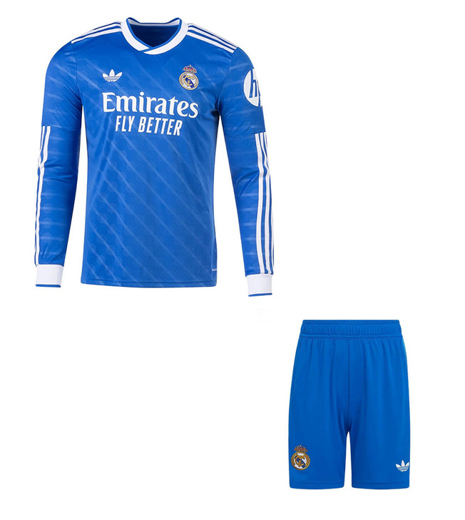 25/26  Real Madrid Long Sleeve Third Kids Kit with free name and number
