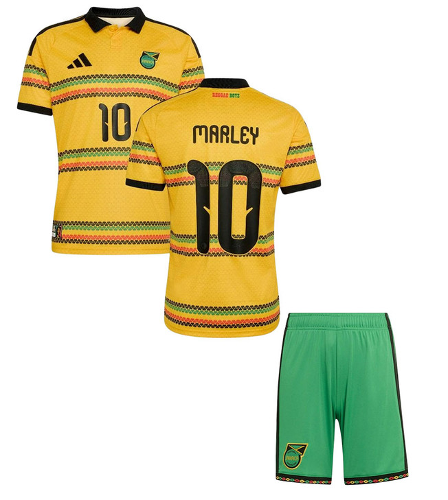  2026 Jamaica Home Bob Marley Football Shirt Kids Kit