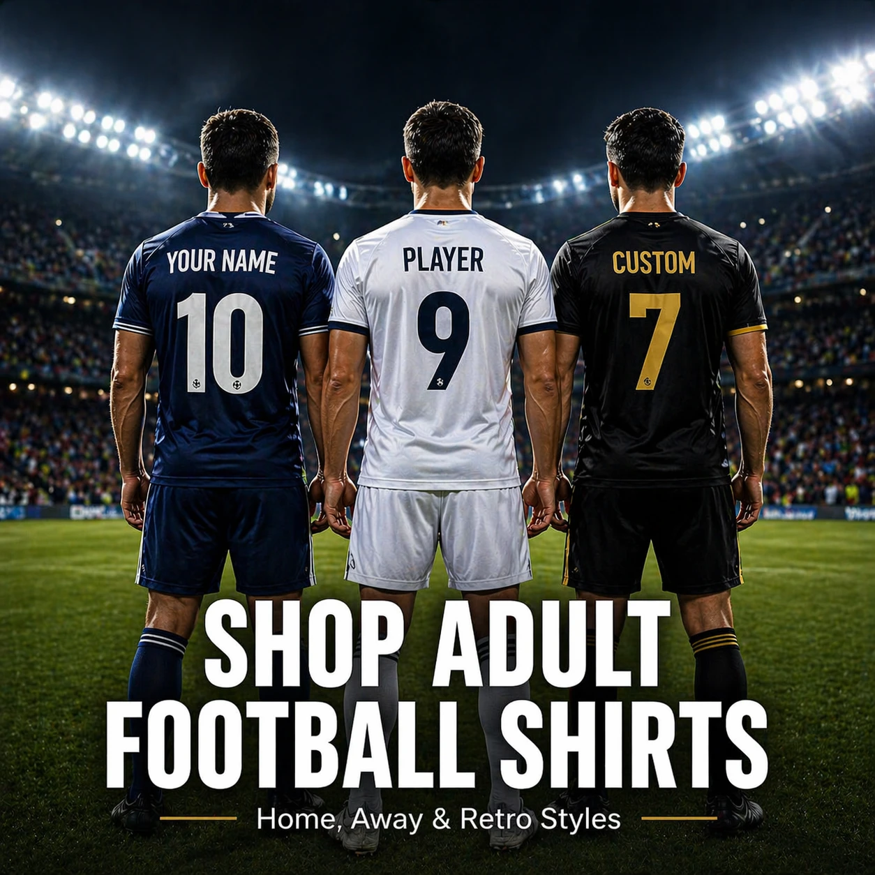 Adult Football Shirts – Home Away Retro Styles