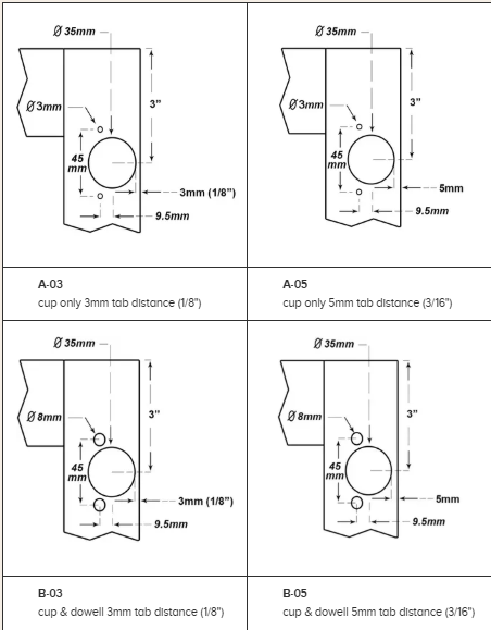 Hinge Boring Options