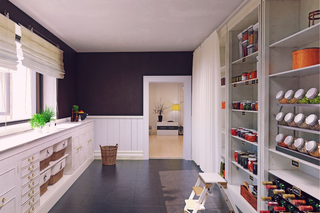 custom built ins slab pantry cabinets with modern built-in storage