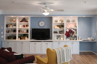 custom built ins white shaker built-in cabinets with adjustable shelving