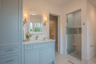 Custom kitchen vanities inspiration light blue built in vanity cabinet with tailored storage