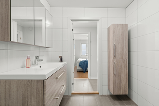 Custom kitchen vanities inspiration light wood modern guest bathroom vanity