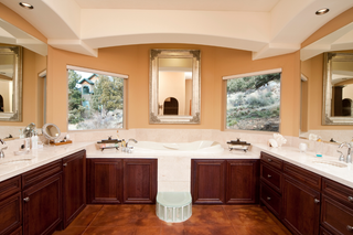 Custom kitchen vanities inspiration rich wood double sink master bathroom vanity