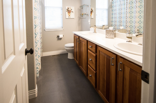 Custom kitchen vanities inspiration traditional wood double sink vanity with classic bathroom look