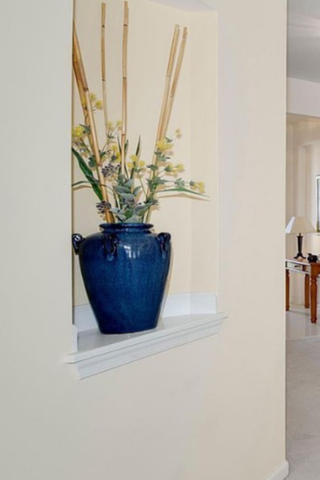 Custom built-ins recessed wall niche cabinetry with integrated storage