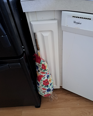 After view of the same cabinet run with Mission White doors