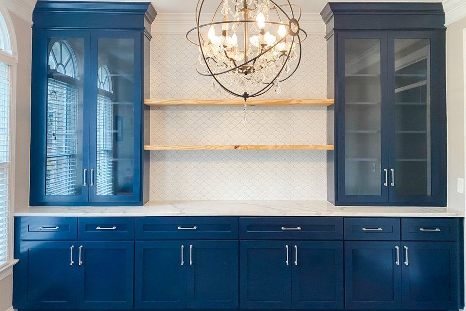 Custom built-in cabinetry designed by contractor Robin S. of Ruby Bird Design real life project