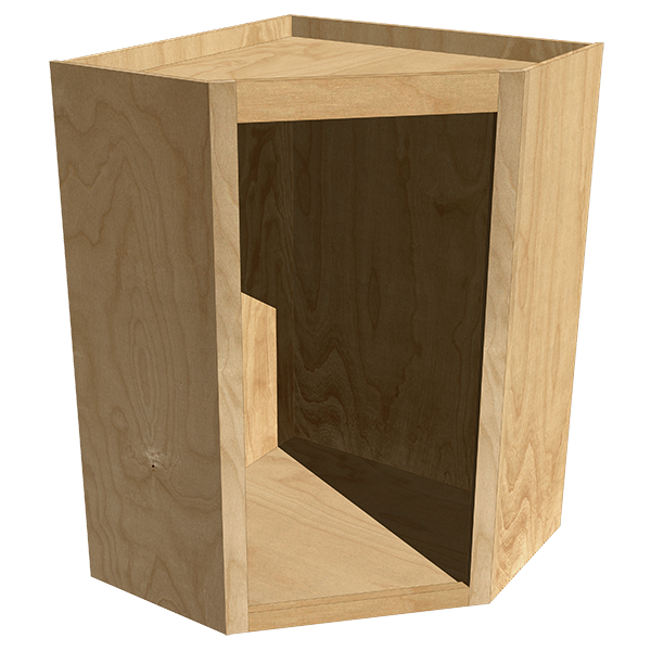 Upper Corner Cabinets in Silver Maple