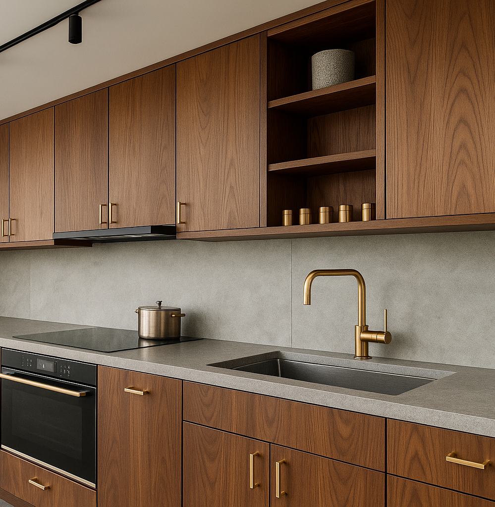 Classic Shaker in white oak — modern frameless kitchen