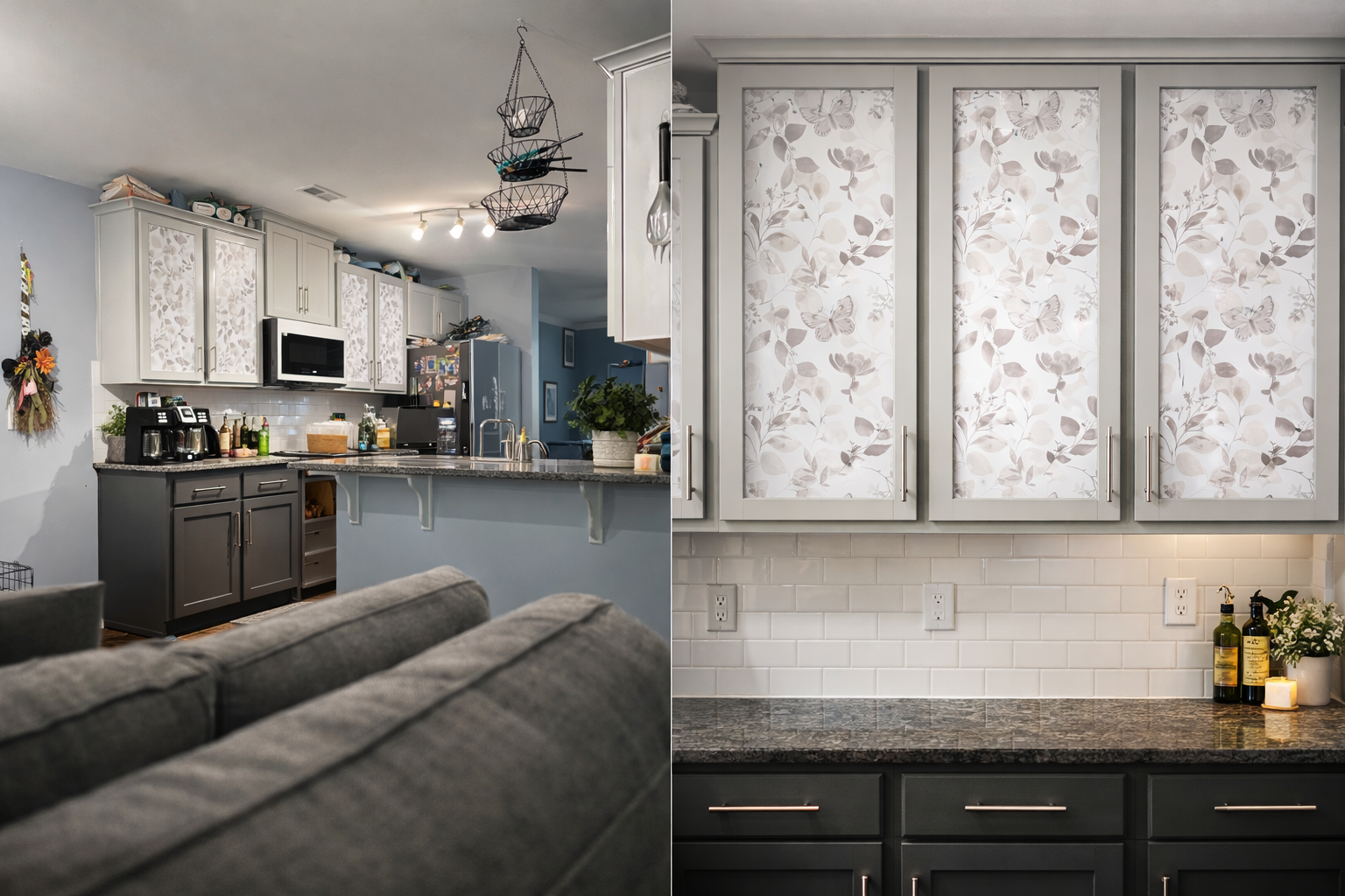 Additional after angle showing Samantha's cabinet refacing project