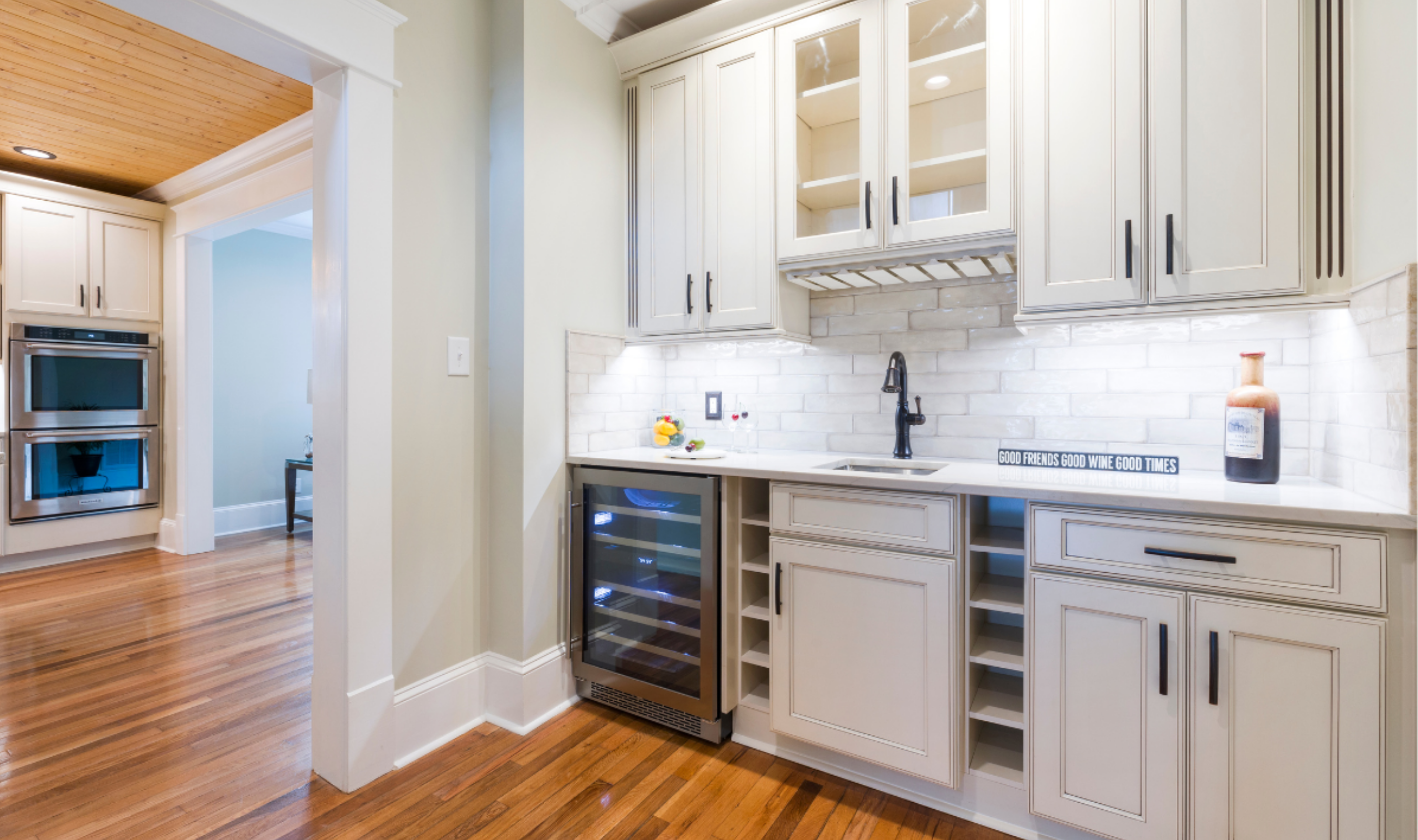 Custom Built In White Cabinets