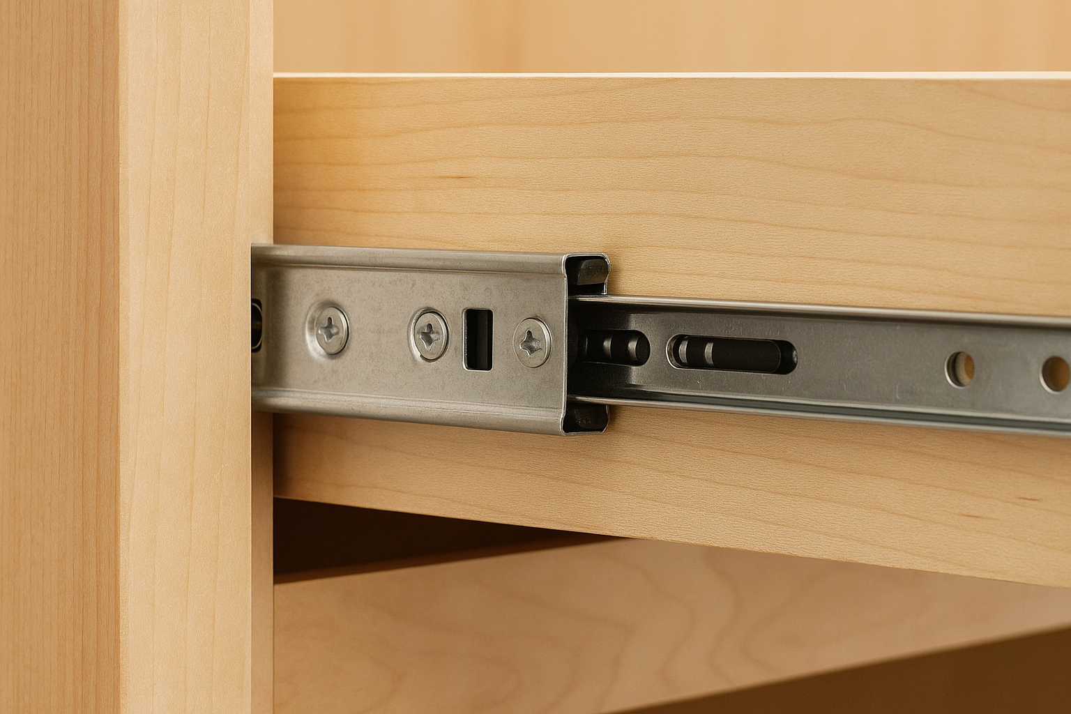 Over travel drawer slide