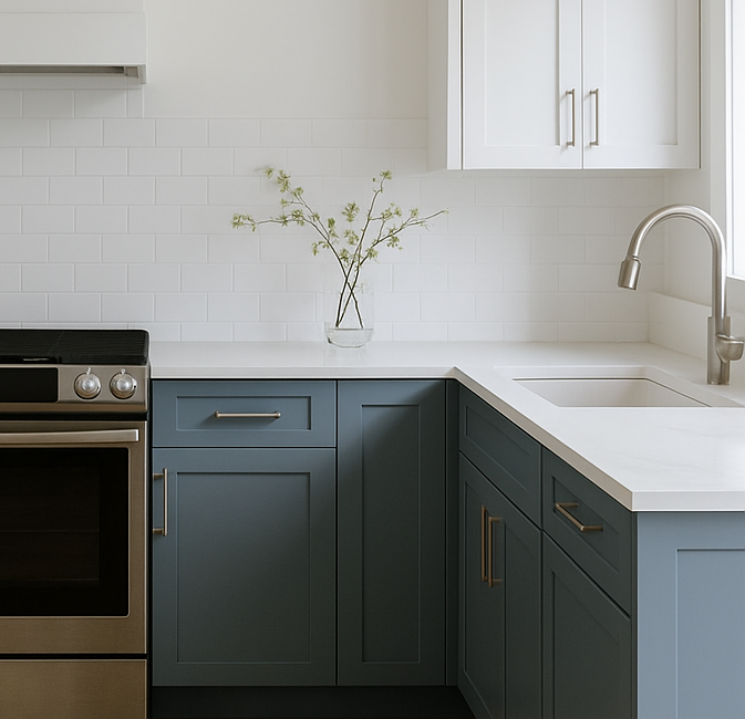 Classic Shaker in white oak — modern frameless kitchen