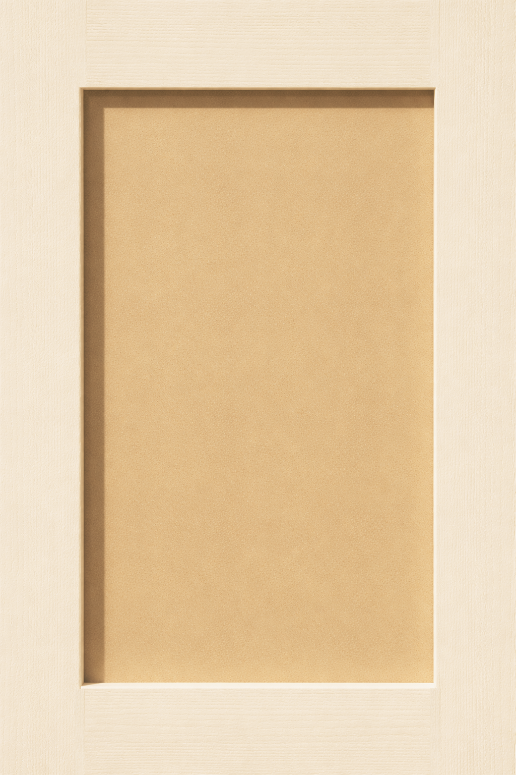 Shaker cabinet doors in MDF panel with paintable hardwood frame