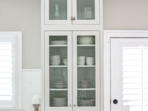 White cabinet doors installation