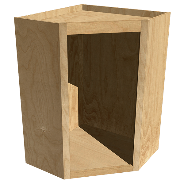 Upper Corner Cabinets in Hickory