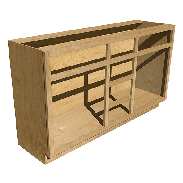 Double Sink Vanity in White Oak