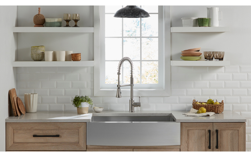 Floating Shelves Provide Great Storage under wall cabinets - Modern -  Kitchen - Other - by Denise Quade Design