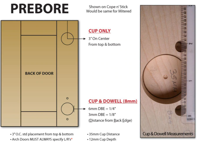 Prebore Hinge Prep