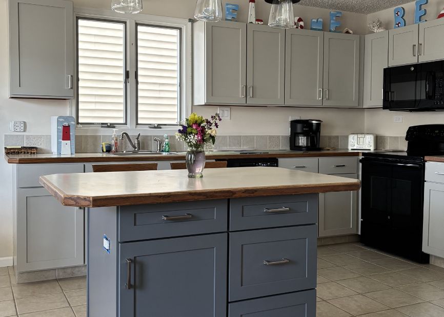 Custom cabinet door installation