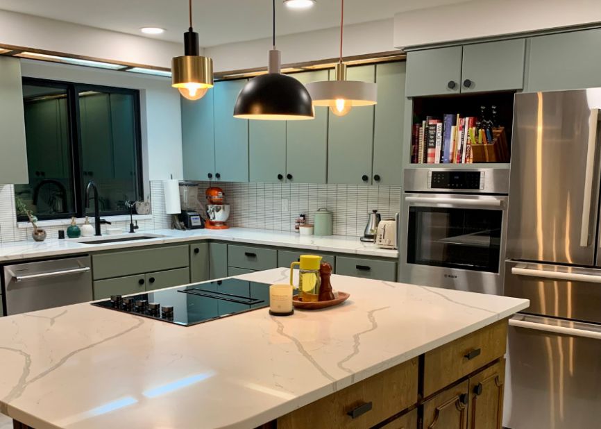 White cabinet doors installation