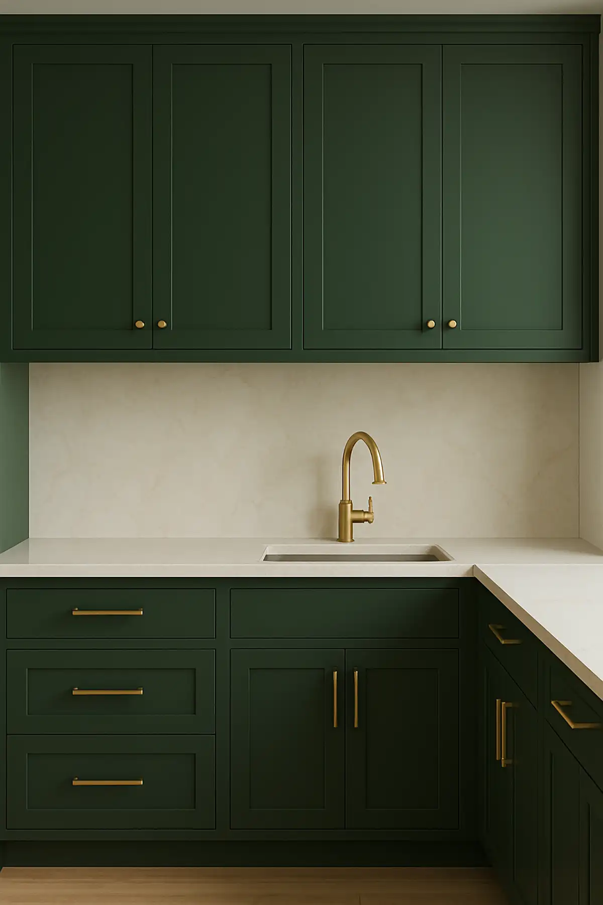 Dark Green Inset Kitchen