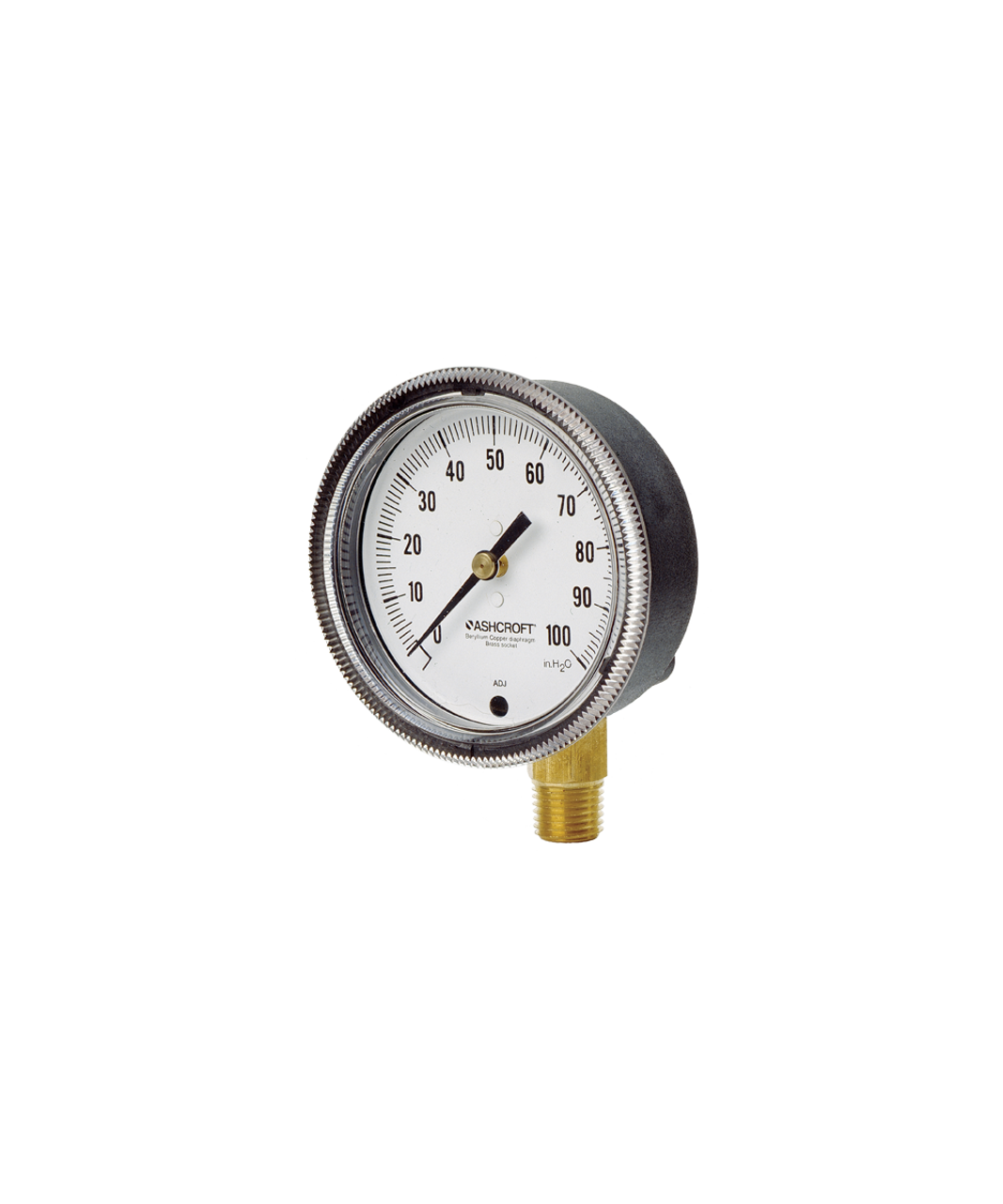 National Brand Alternative Part # 162F - 5 In. Scale Thermometer 40/280  Degree Fahrenhuit With Brass Well For Hvac Utility Accessory - Pressure  Gauges, Relief Valves & Switches - Home Depot Pro