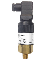 Barksdale Series 96201 Compact Pressure Switch, 360 to 1700 PSI, 96201-BB2SS-T2-P1V