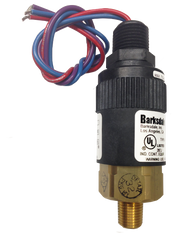 Barksdale Series 96211 Compact Pressure Switch, 2.5 to 15 PSI, 96211-BB1SS-T4-V