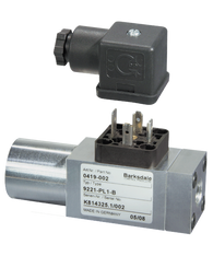 Barksdale Series 9000 Compact Pressure Switch, Single Setpoint, 90 to 725 PSI, 92A1TV