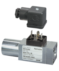 Barksdale Series 9000 Compact Pressure Switch, Single Setpoint, 90 to 725 PSI, 9AA1-PL1-B