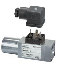 Barksdale Series 9000 Compact Pressure Switch, Single Setpoint, 90 to 725 PSI, 9AA1TV