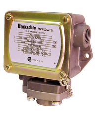 Barksdale Series P1H Dia-seal Piston Pressure Switch, Housed, Single Setpoint, 25 to 600 PSI, P1H-B600SS-V-P2