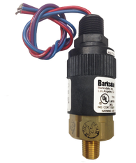 Barksdale Series 96201 Compact Pressure Switch, Single Setpoint, 190 to 600 PSI, T96201-BB1-T4