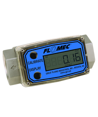 GPI Flomec 1" NPTF Aluminum Industrial Flow Meter, 5-50 GPM, G2A10N62GMC