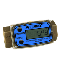 GPI Flomec 1 1/2" NPTF Brass Turbine Meter With Local Display, 10 to 100 GPM, G2B15N09GMB