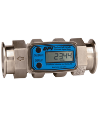 GPI Flomec Tri-Clover Stainless Steel Industrial Flow Meter, 2-20 GPM, G2S07T61GMC