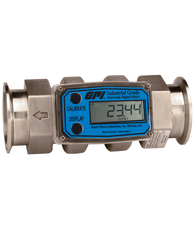 GPI Flomec Tri-Clover Stainless Steel Industrial Flow Meter, 5-50 GPM, G2S10T51GMC