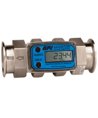 GPI Flomec Tri-Clover Stainless Steel Industrial Flow Meter, 20-200 GPM, G2S20T71XXC