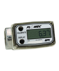 GPI Flomec 1" BSPTF Aluminum Commercial Grade Electronic Digital Meter, 3-50 GPM, A109GMA100BA1