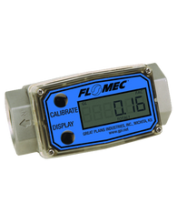 GPI Flomec 1 1/2" NPTF Aluminum Industrial Flow Meter, 10-100 GPM, G2A15N63GMC