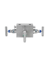Ashcroft 1/4 NPT, 3 Valve, Remote Mount Manifold 25V033VBSS25
