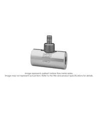 Quiksert Turbine Flow Meter, 1/2" x 1", 6.5 PSI, 0.75-7.5 GPM B131-050