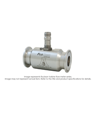 Floclean Sanitary Turbine Flow Meter (No Hub), 1-1/2" x 1/2", 1000 PSI, 0.75-7.5 GPM, No Pickup B16D-105A-9BA