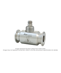 Floclean Sanitary Turbine Flow Meter (With Hub), 3/4" x 3/8", 1000 PSI, 0.6-3 GPM, B220210 Mag Pickup Pre-Amp B16D-003A-3AA