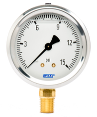 WIKA Type 213.53 Utility Pressure Gauge 0-15 PSI 9699095