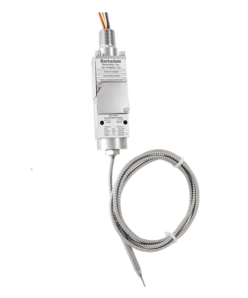 Barksdale T9692X Series Compact Explosion Proof Temperature Switch, -10 F to 110 F, T9692X-2EE-1072W72